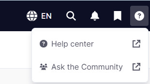 Ask the Community from Help menu