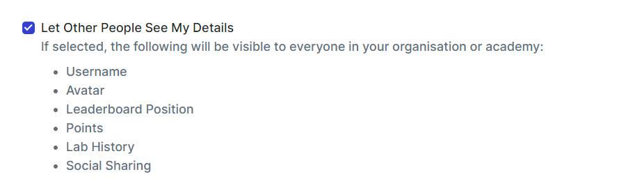 The Visibility Settings toggle on the Settings tab